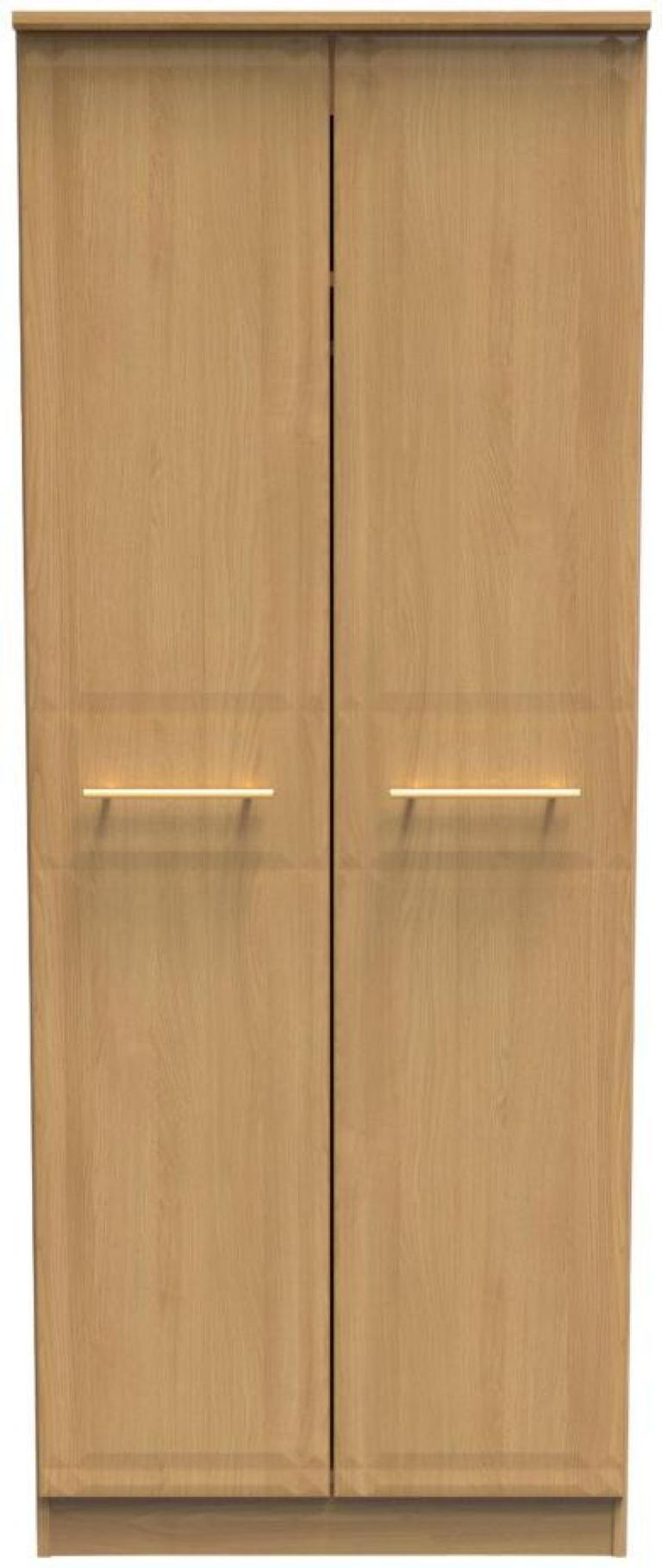 Faye Oak Effect 2 Door Plain Tall Wardrobe