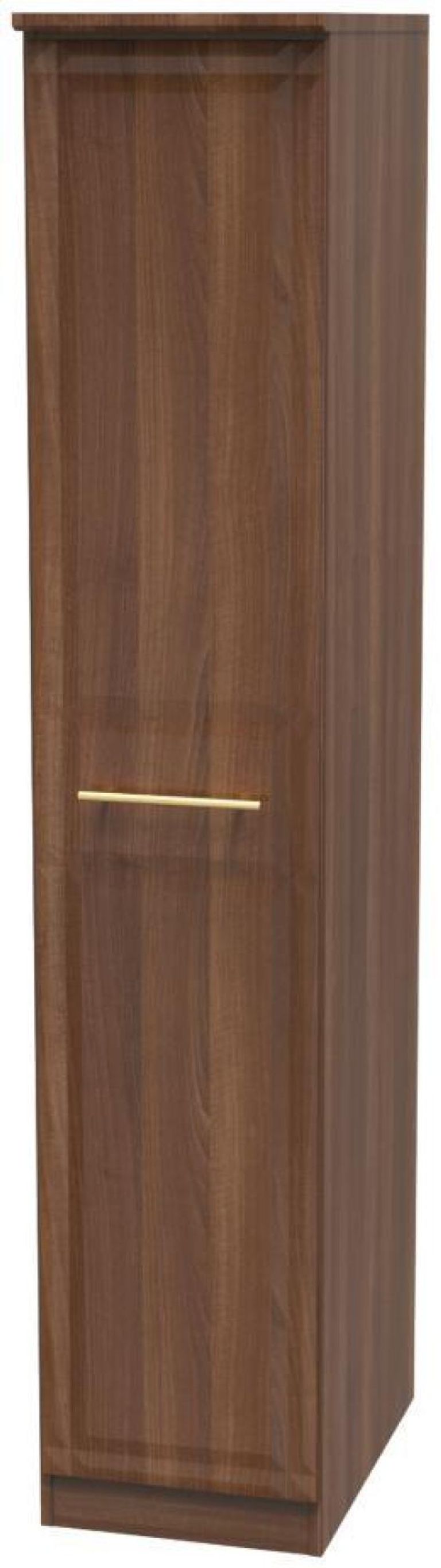 Faye Walnut Effect 1 Door Single Wardrobe