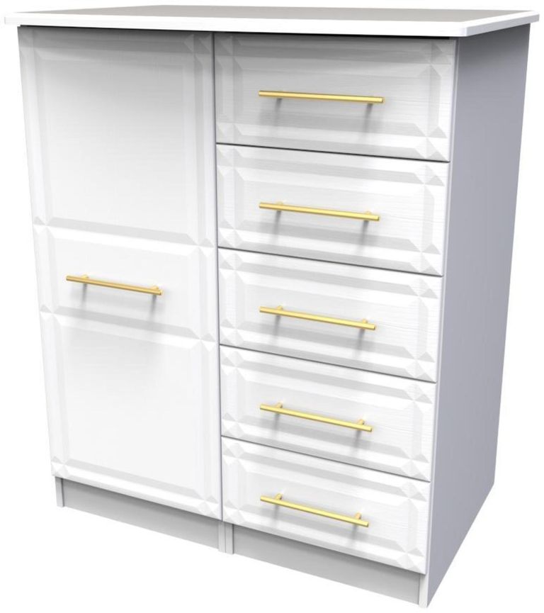 Faye White 1 Door Midi Wardrobe
