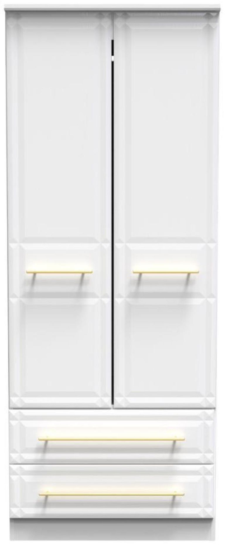 Faye White 2 Door 2 Drawer Double Wardrobe
