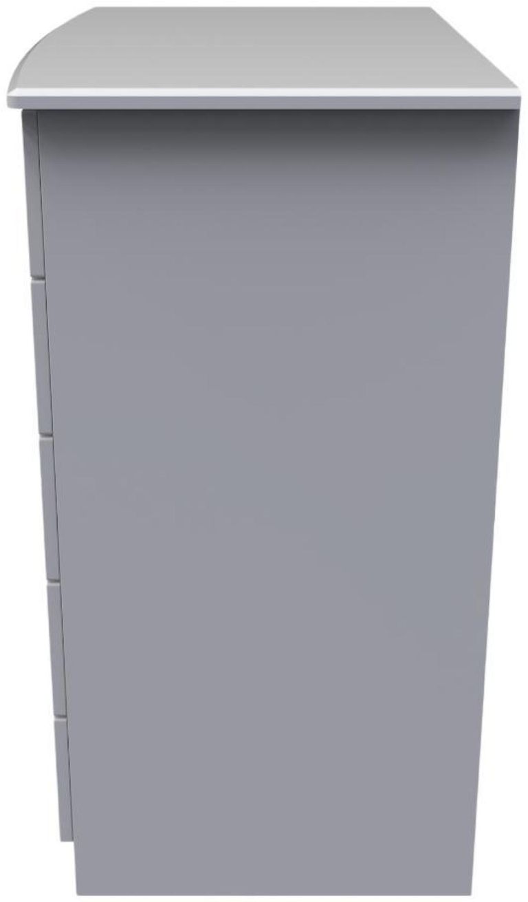 Flora Grey 1 Door Midi Wardrobe