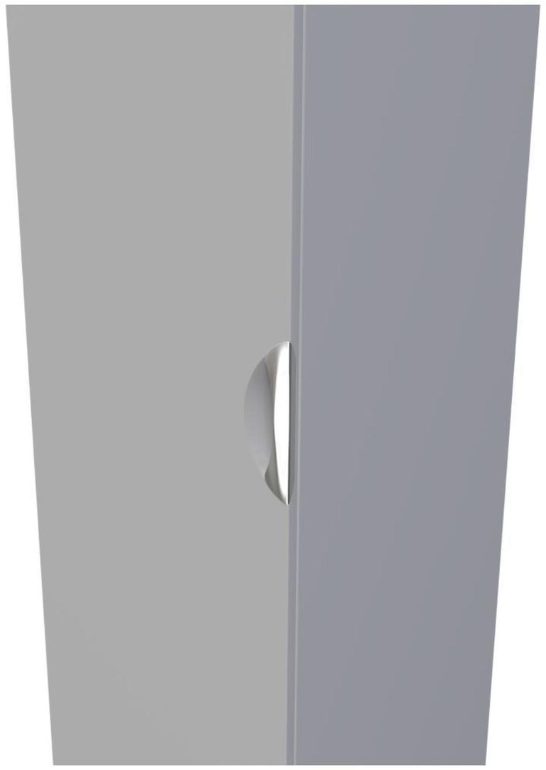 Flora Grey 1 Door Single Wardrobe