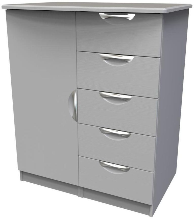 Flora Grey Ash 1 Door Midi Wardrobe