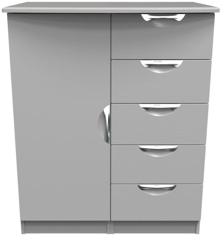 Flora Grey Ash 1 Door Midi Wardrobe