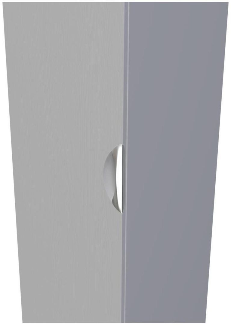 Flora Grey Ash 1 Door Single Wardrobe