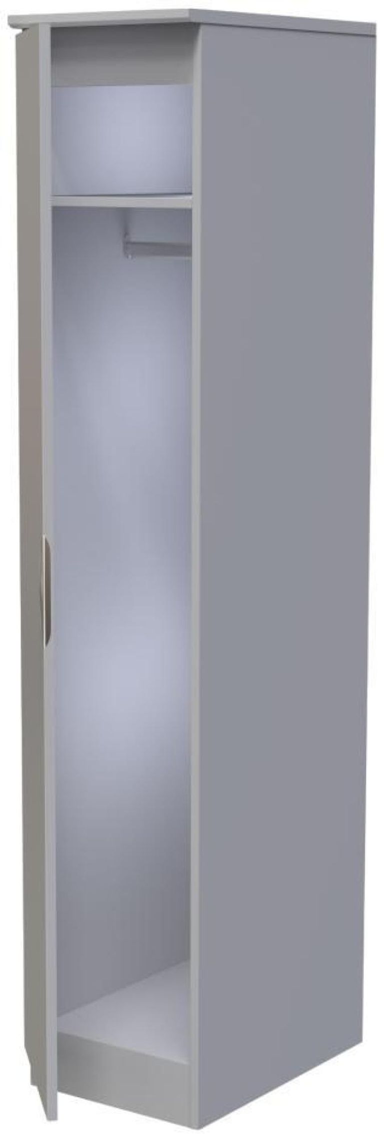 Flora Grey Ash 1 Door Single Wardrobe