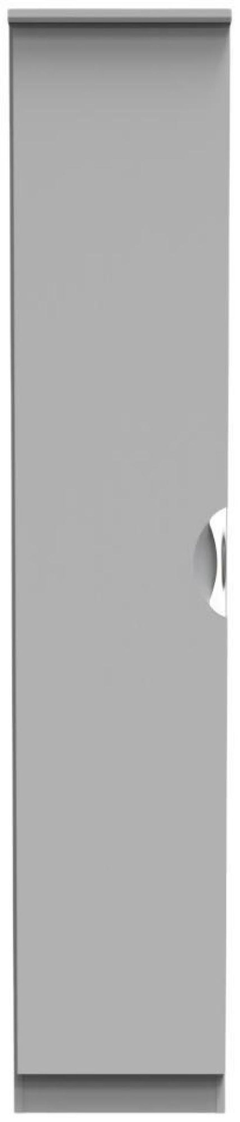 Flora Grey Ash 1 Door Single Wardrobe