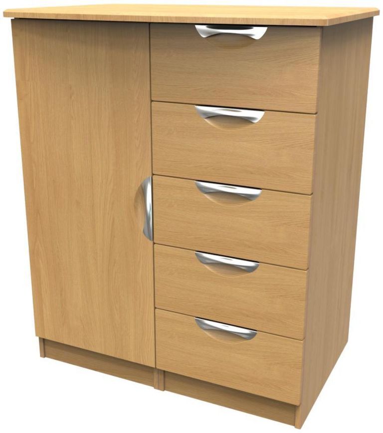 Flora Oak Effect 1 Door Midi Wardrobe