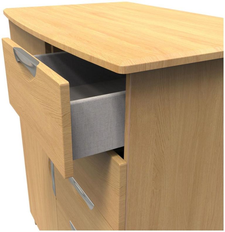 Flora Oak Effect 1 Door Midi Wardrobe