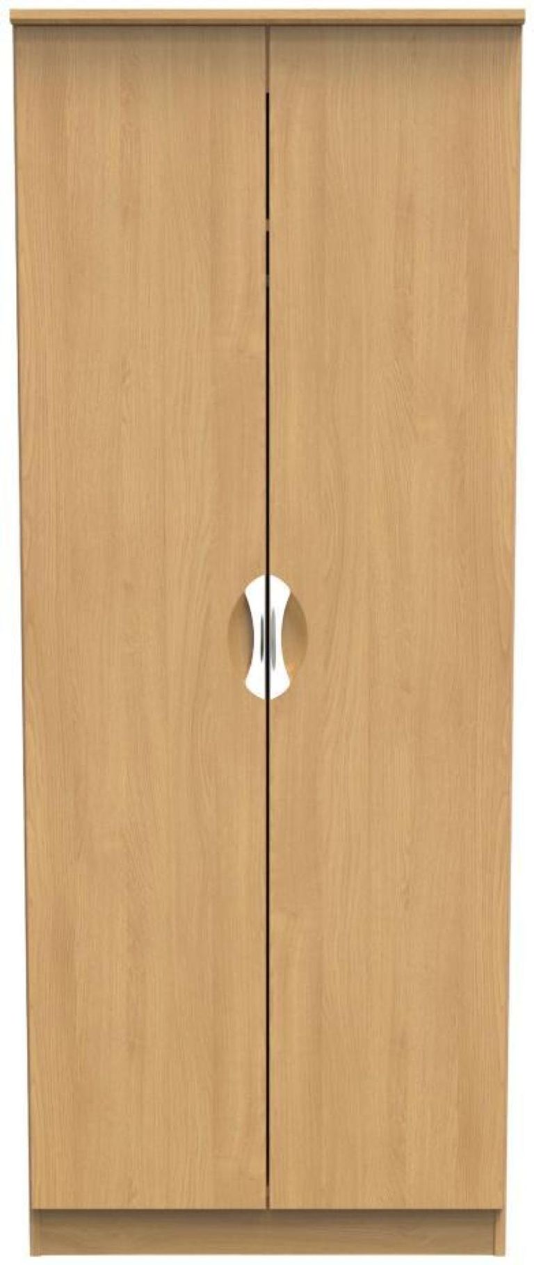 Flora Oak Effect 2 Door Plain Tall Wardrobe