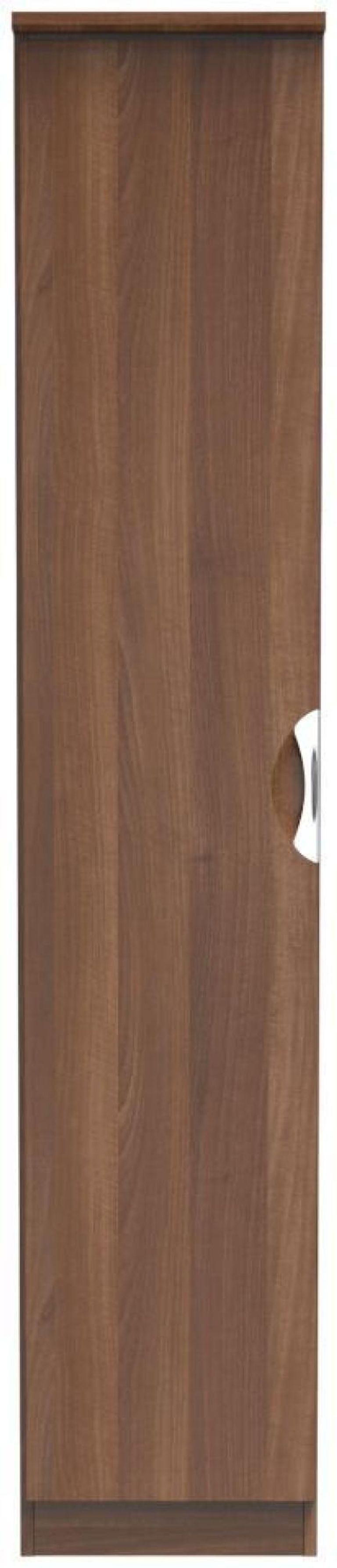 Flora Walnut Effect 1 Door Single Wardrobe