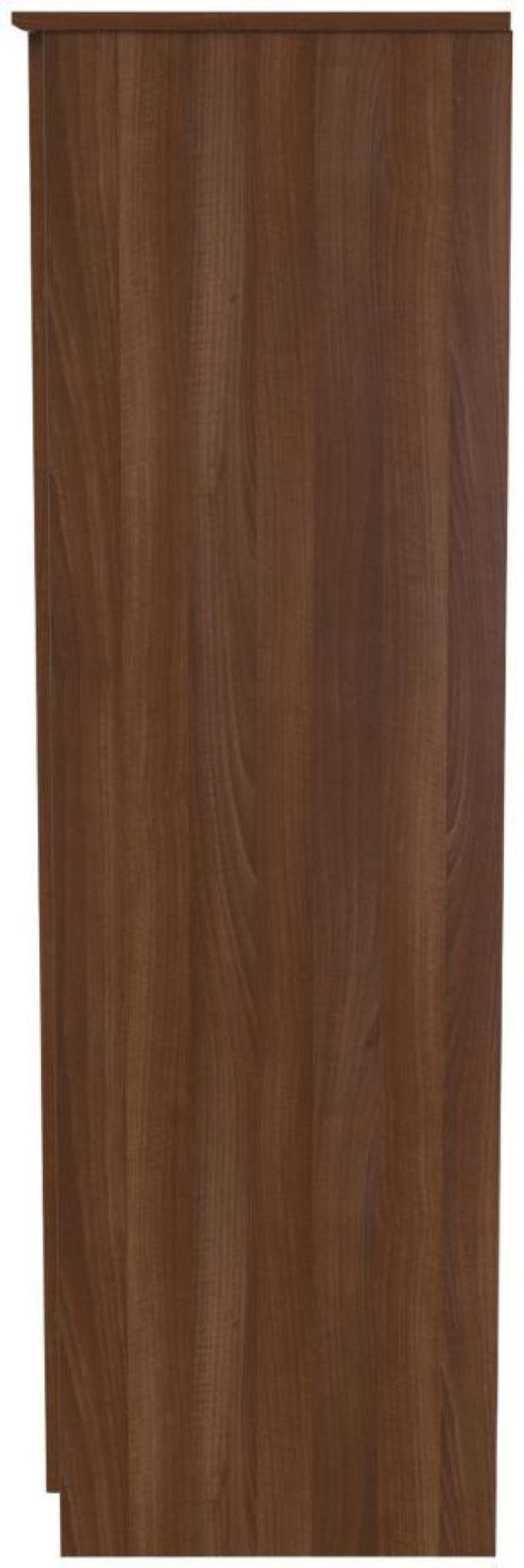 Flora Walnut Effect 2 Door Plain Tall Wardrobe