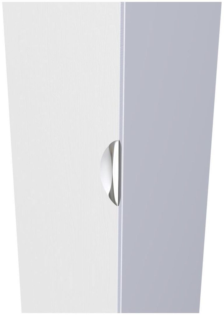 Flora White 1 Door Single Wardrobe