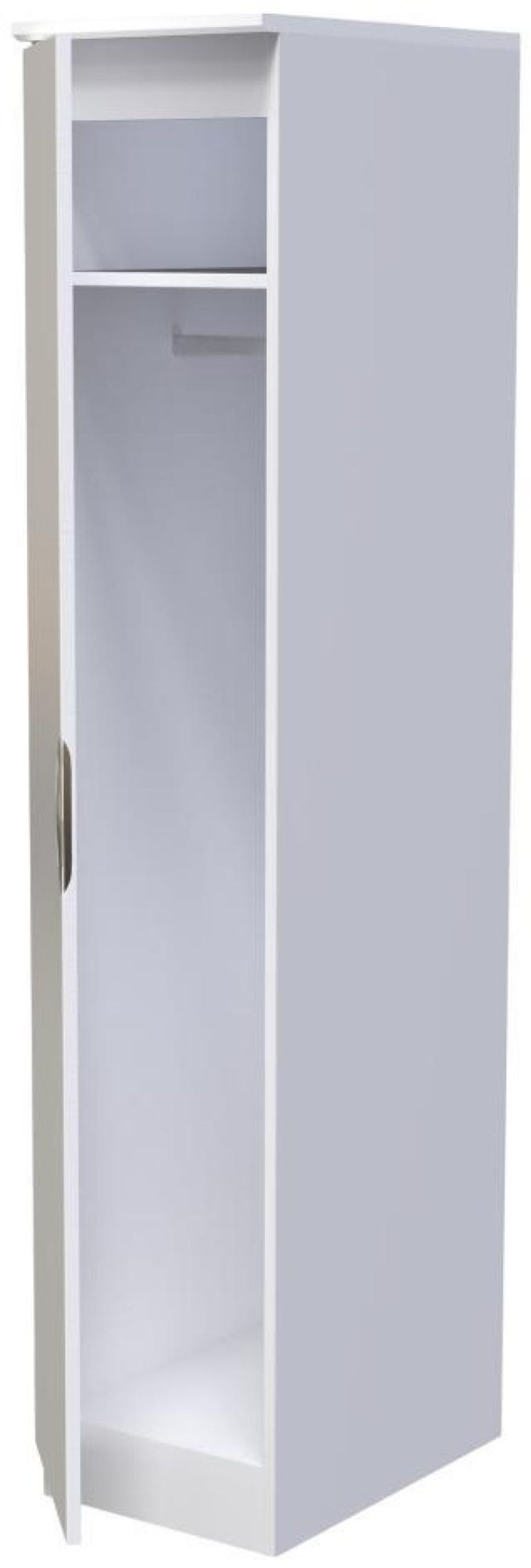 Flora White 1 Door Single Wardrobe