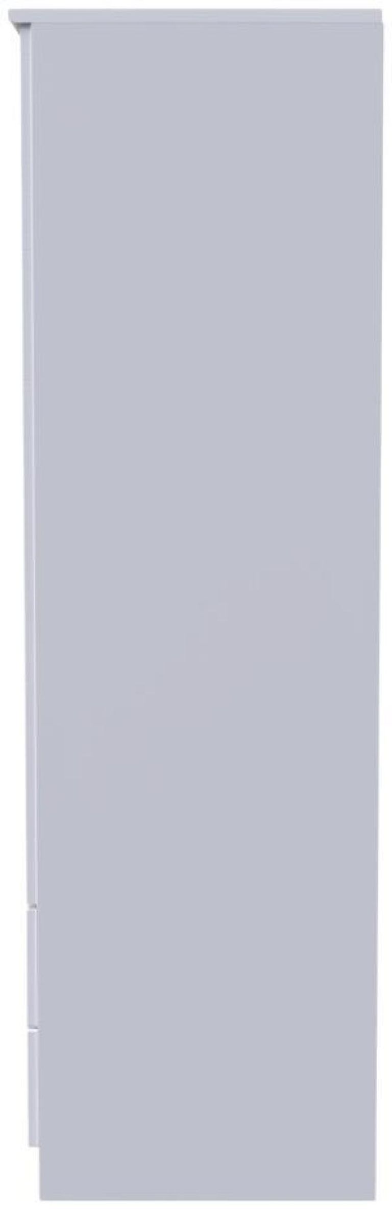 Flora White 2 Door 2 Drawer Double Wardrobe