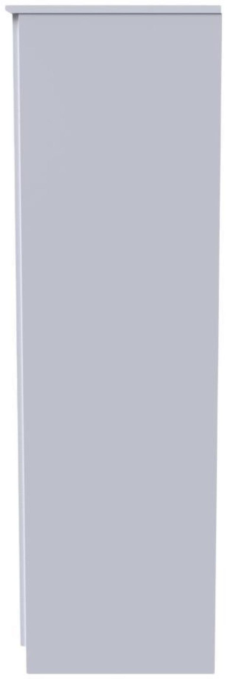 Flora White 2 Door Plain Tall Wardrobe