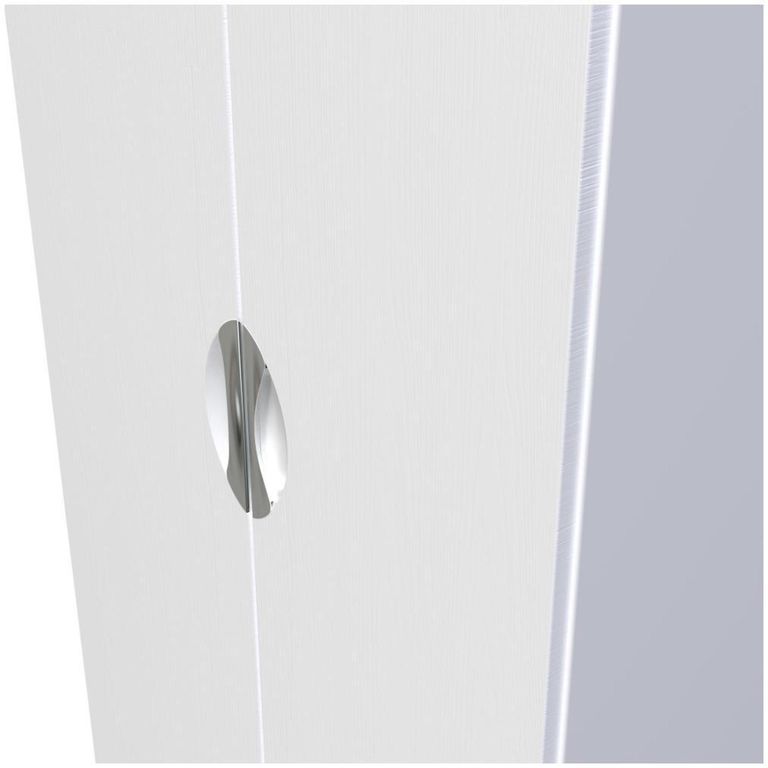 Flora White 2 Door Plain Tall Wardrobe