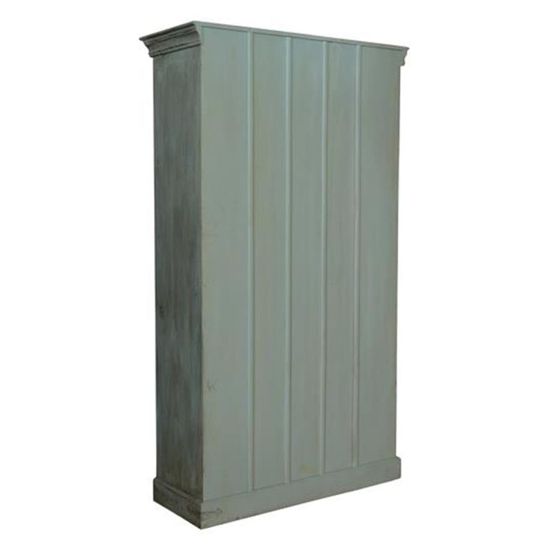 Flourtown Wardrobe - 2 Door - Watergreen Carved - Mango Wood