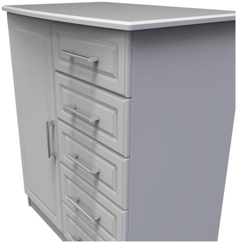 Gina Grey 1 Door Midi Wardrobe