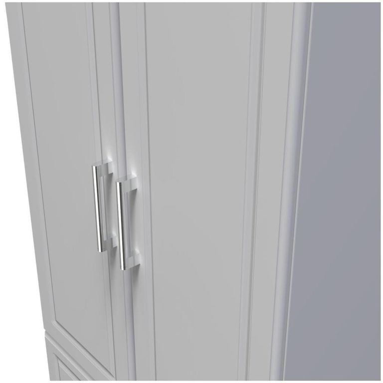 Gina Grey 2 Door 2 Drawer Double Wardrobe