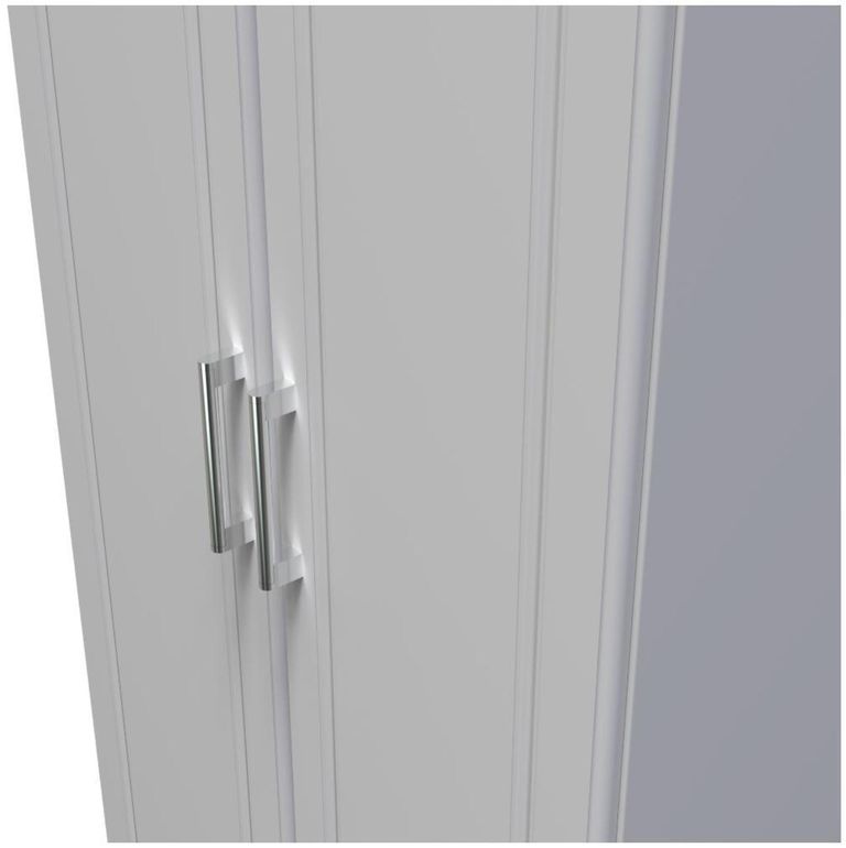Gina Grey 2 Door Plain Tall Wardrobe