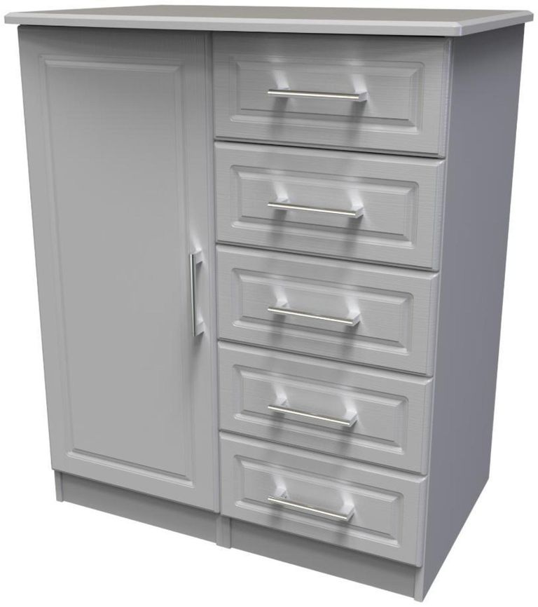 Gina Grey Ash 1 Door Midi Wardrobe