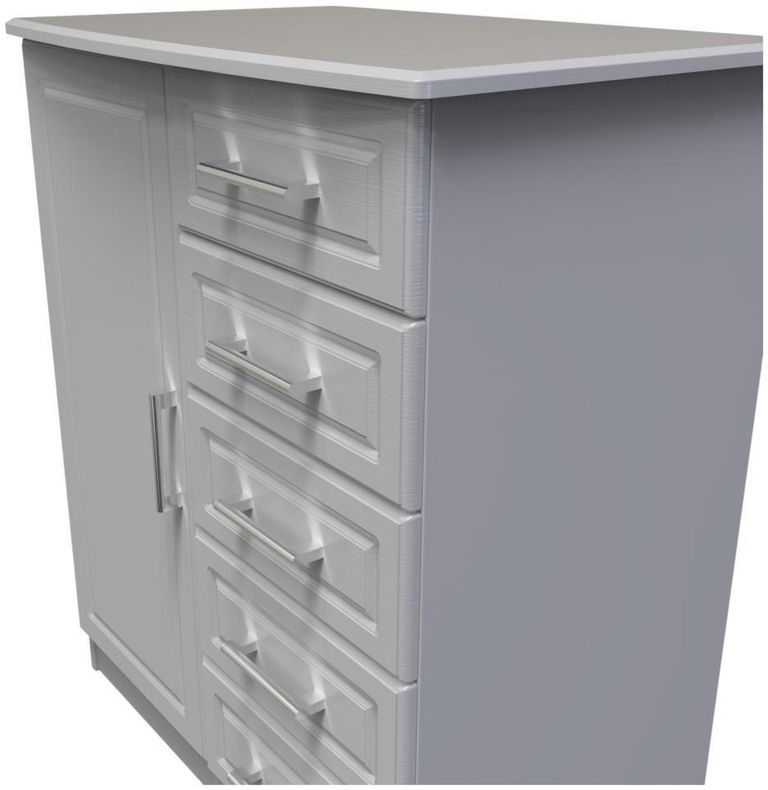 Gina Grey Ash 1 Door Midi Wardrobe