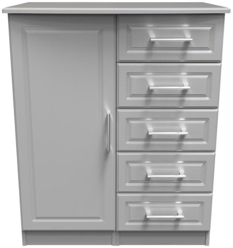 Gina Grey Ash 1 Door Midi Wardrobe
