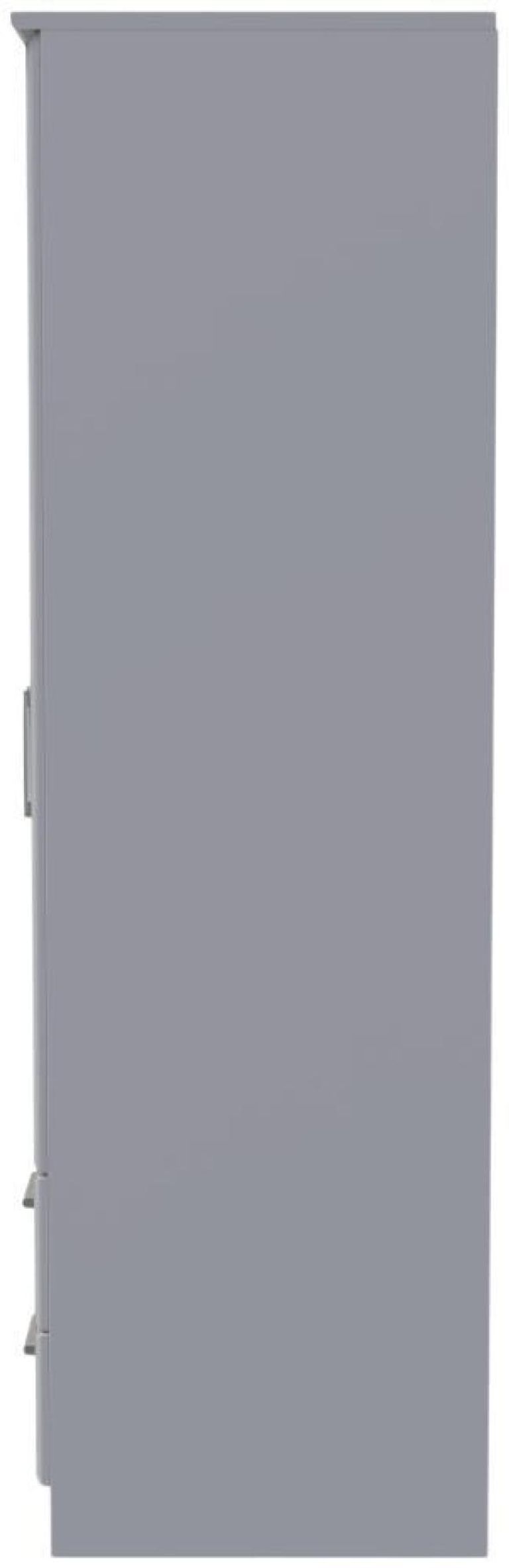 Gina Grey Ash 2 Door 2 Drawer Double Wardrobe