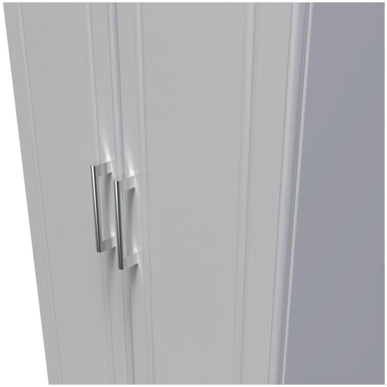 Gina Grey Ash 2 Door Plain Tall Wardrobe