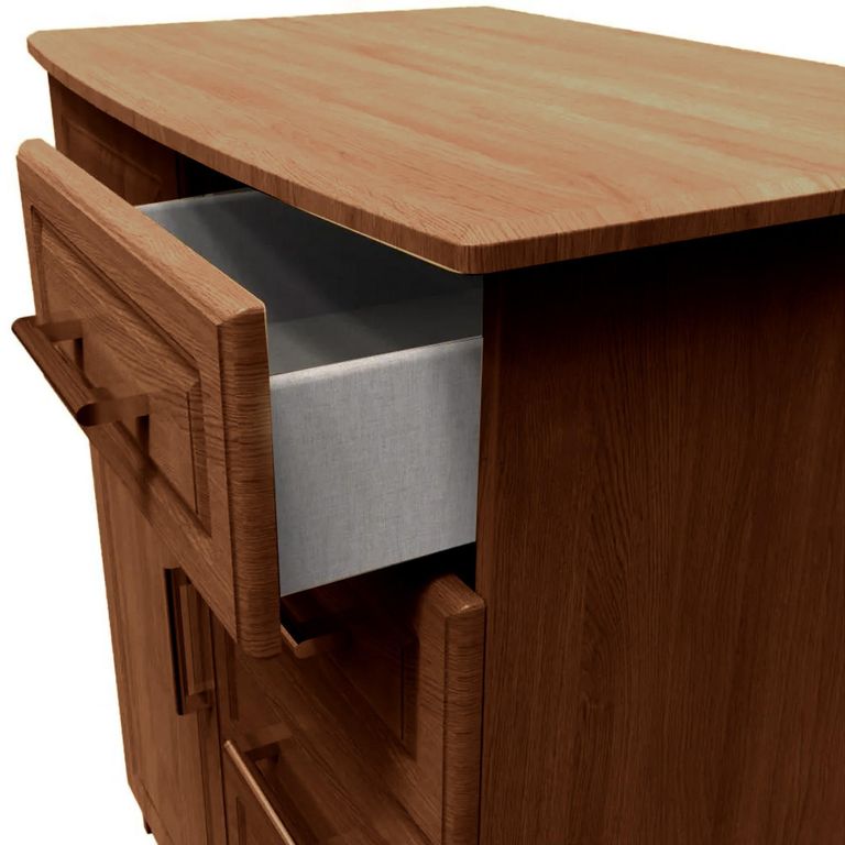 Gina Walnut Effect 1 Door Midi Wardrobe