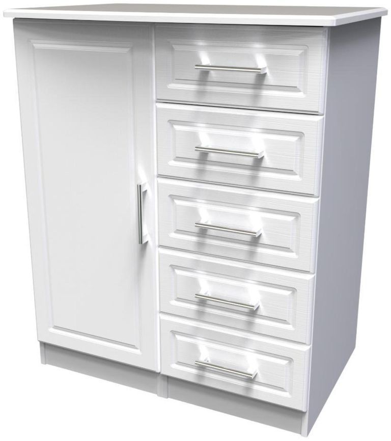 Gina White 1 Door Midi Wardrobe