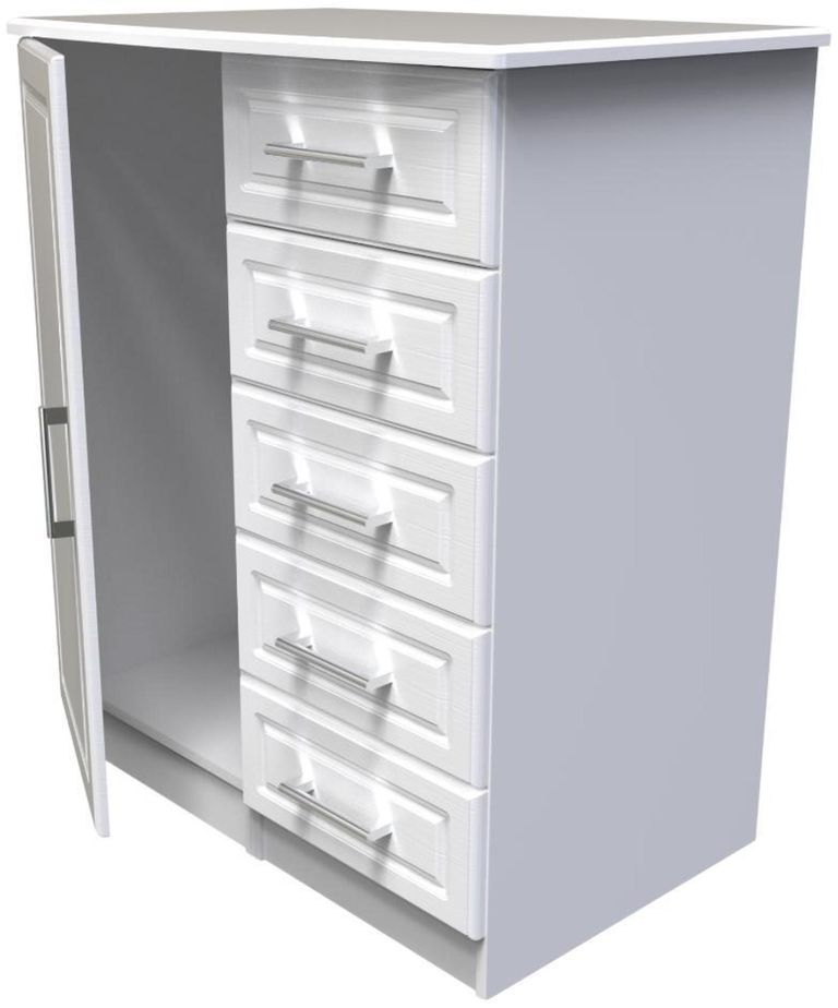 Gina White 1 Door Midi Wardrobe
