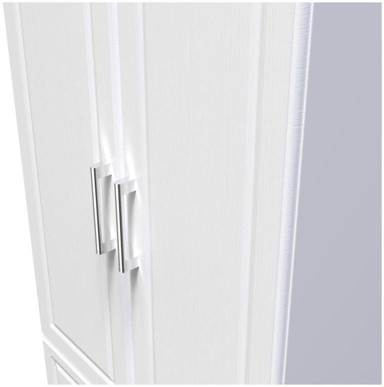 Gina White 2 Door 2 Drawer Double Wardrobe