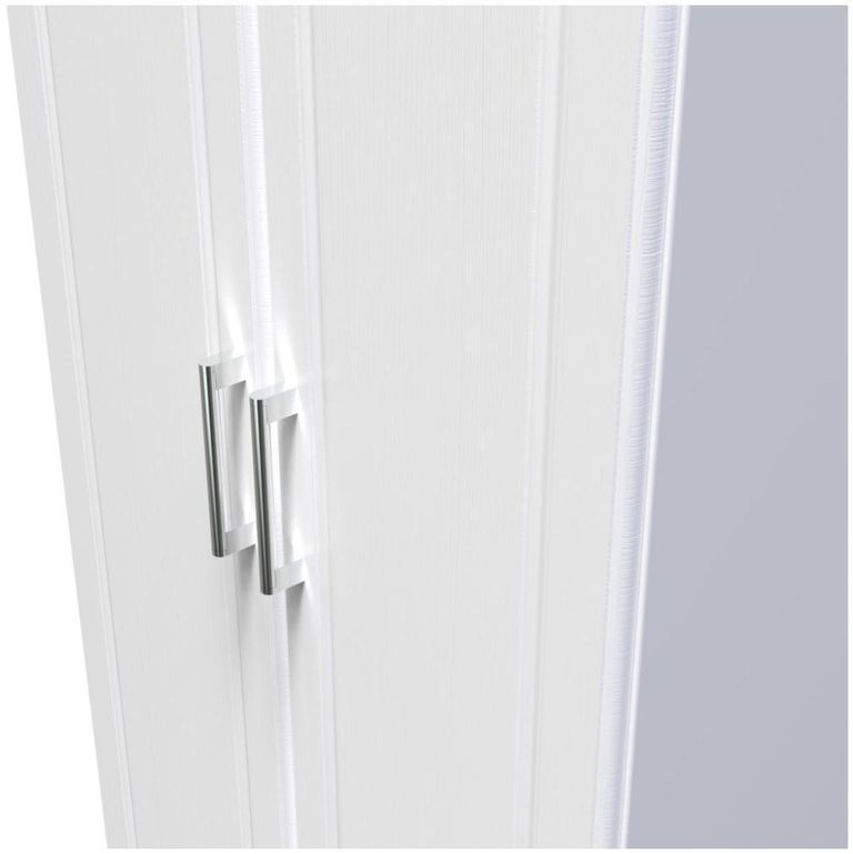 Gina White 2 Door Plain Tall Wardrobe