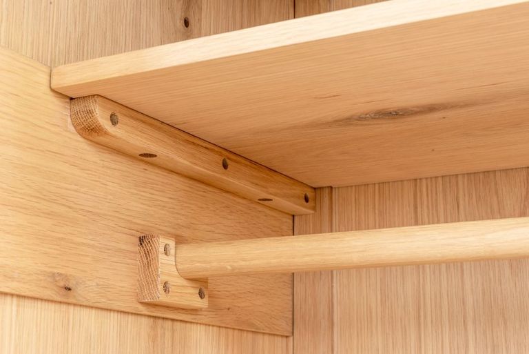 Grace Natural Oak 2 Door 1 Drawer Wardrobe