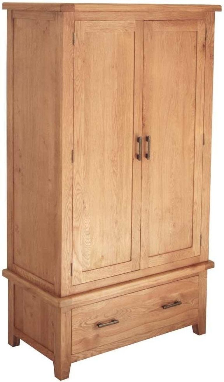 Hampshire Oak Double Wardrobe - 2 Door - 1 Drawer