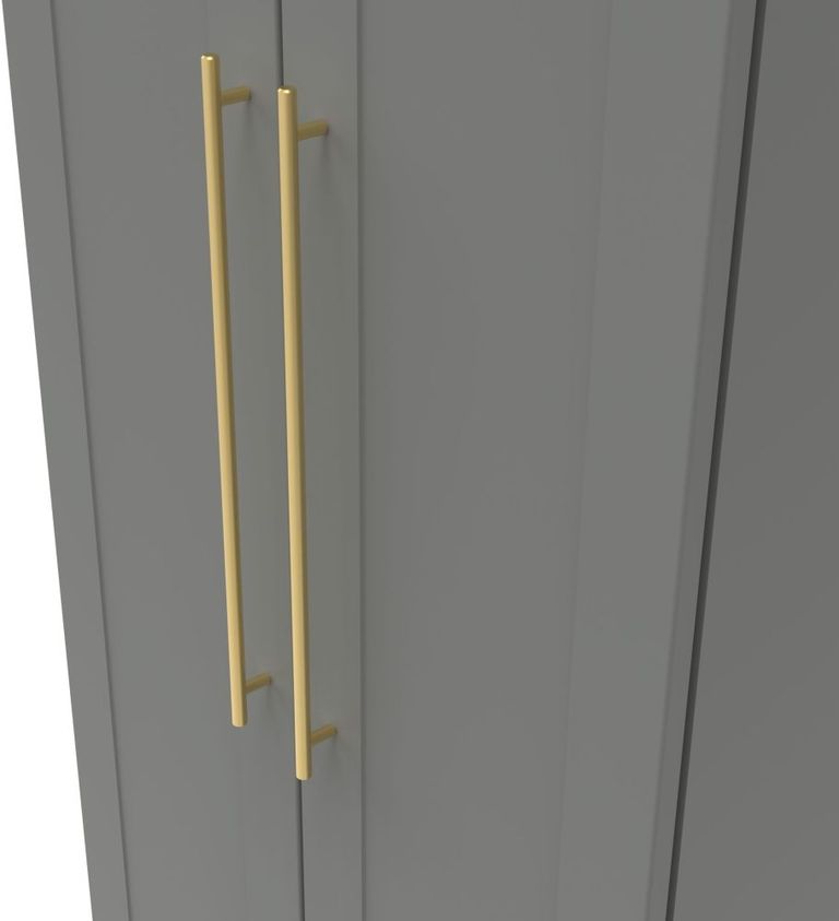 Haworth Grey 2 Door Plain Tall Wardrobe