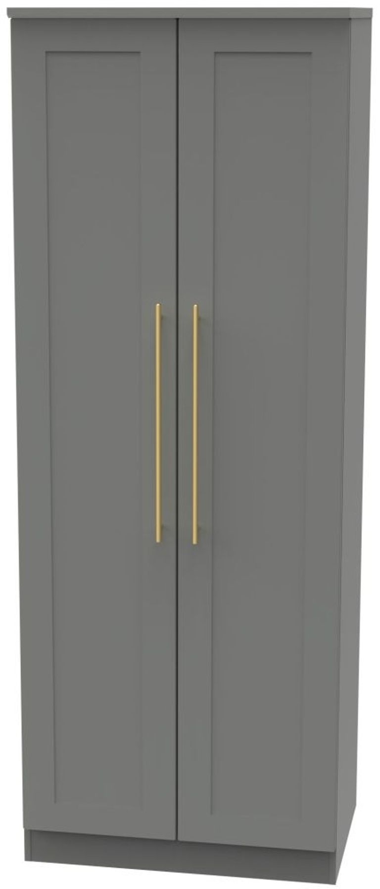 Haworth Grey 2 Door Plain Tall Wardrobe