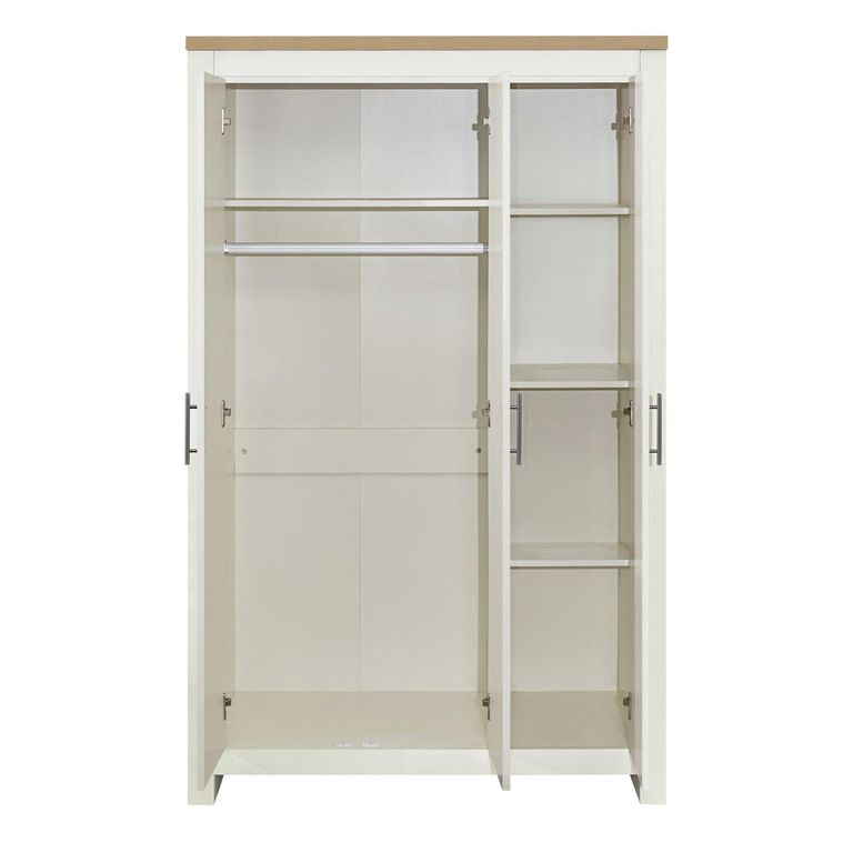 Highgate Mirror Wardrobe - 3 Door - Cream Painted