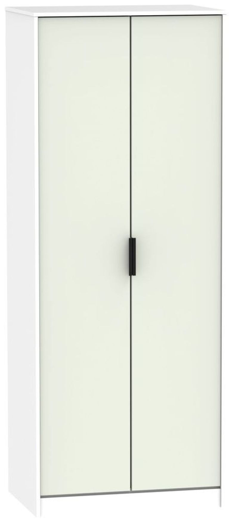 Hong Kong Cashmere and White 2 Door Plain Tall Wardrobe