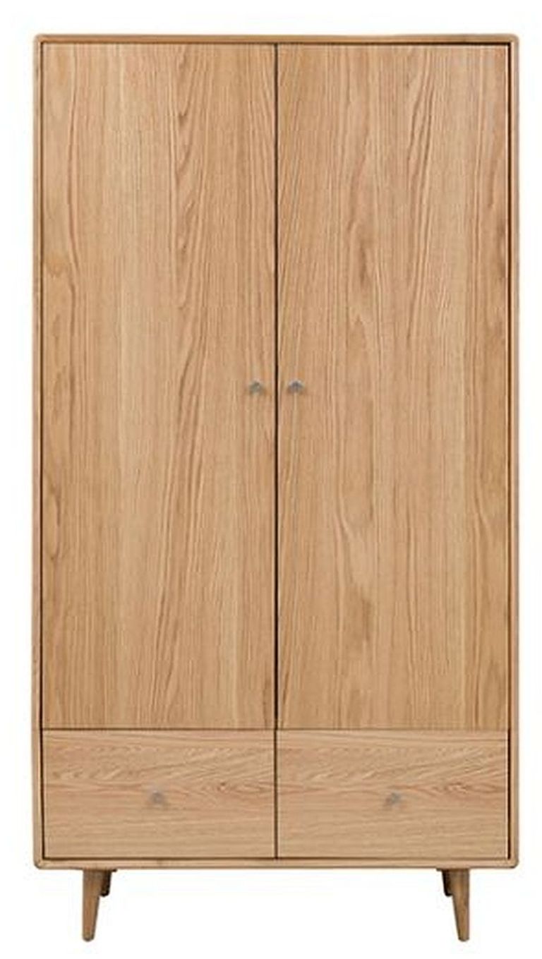 Jenson Oak Double Wardrobe - 2 Door - 2 Drawer