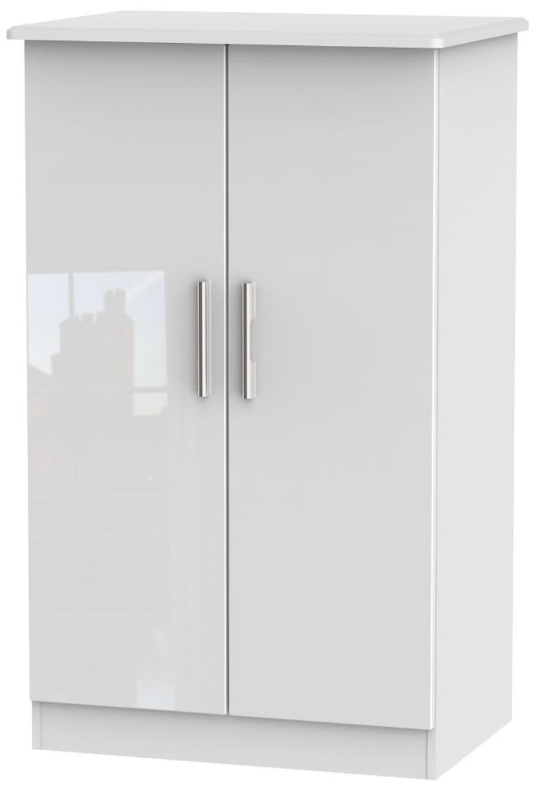 Knightsbridge White Gloss Midi Wardrobe