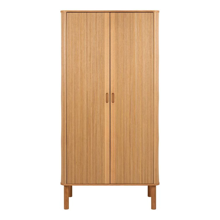 Langley Wardrobe - 2 Door - Fluted - Oak