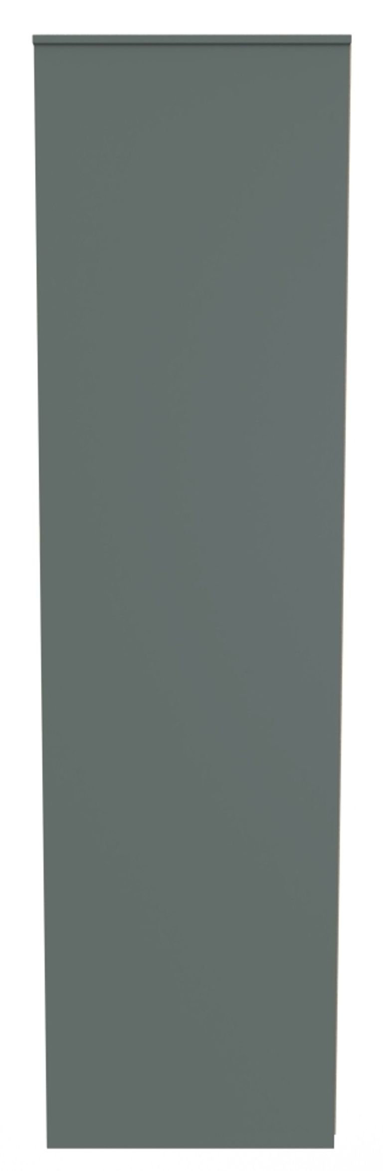 Linear Green Front Open Shelf Wardrobe
