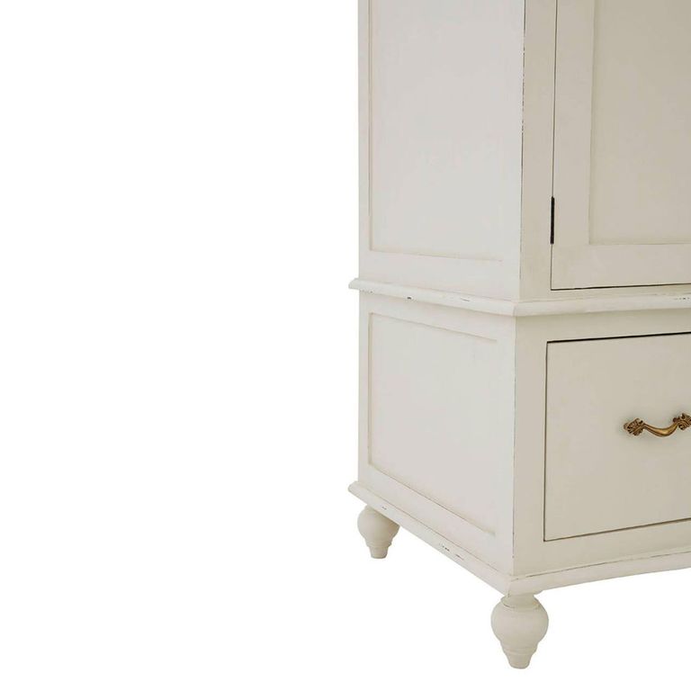 Loire Wardrobe - 2 Door - 1 Drawer - White