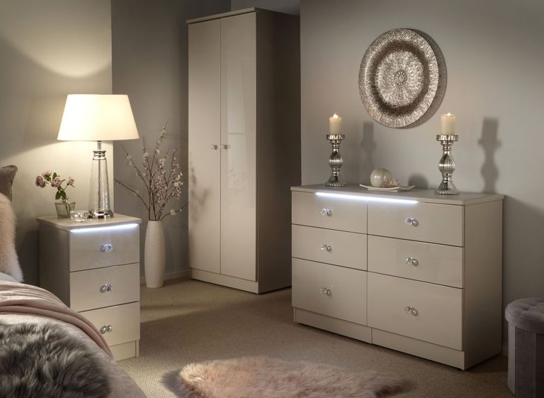 Lumiere Cashmere 2 Door Plain Wardrobe