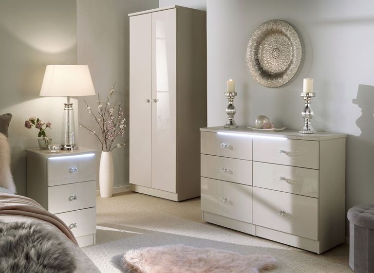 Lumiere Cashmere 2 Door Plain Wardrobe