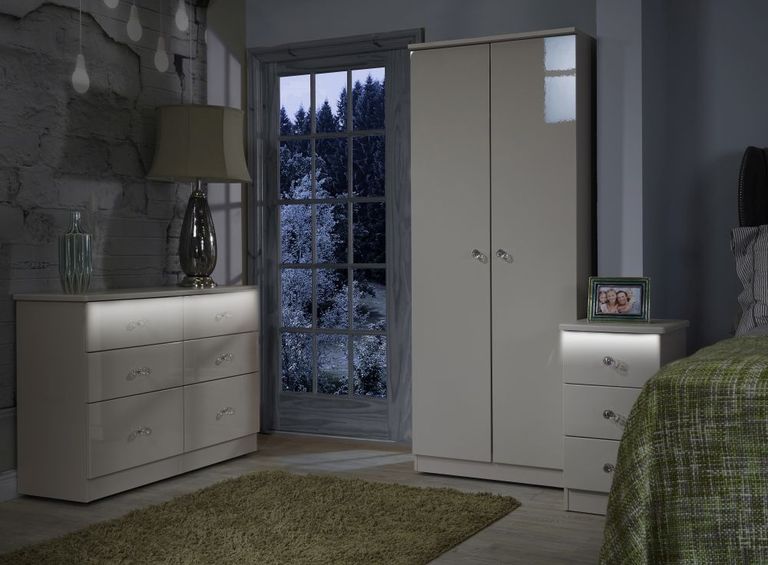 Lumiere Cashmere 2 Door Plain Wardrobe