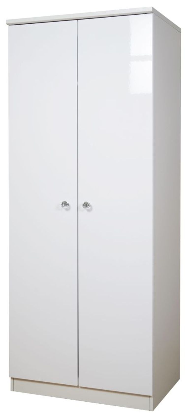 Lumiere White 2 Door Plain Wardrobe